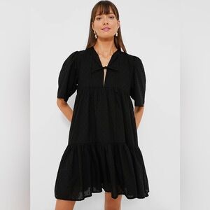 Emerson Fry Isla Dress - Black Swiss Dot XS/S